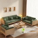 Kursi Tamu Mewah Minimais Jati Kombinasi Rotan Jepara