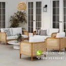 Set Kursi Tamu Jati Kombinasi Rotan Terbaru Jepara