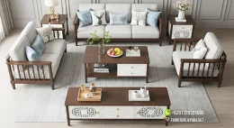 Set Kursi Tamu Mewah Minimalis Kayu Jati Jepara