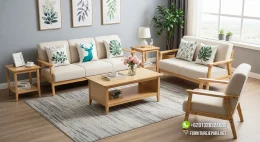 Set Kursi Tamu Sofa Jati Minimalis