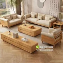 Sofa Tamu Mewah Modern Kayu Jati Minimalis Jepara