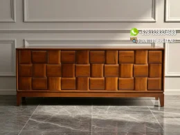 Bufet Minimalis Kayu Jati Estetika Ruang Tamu