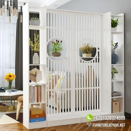 Lemari Penyekat Ruangan Minimalis Modern Rak Partisi