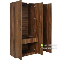Lemari Pakaian 3 Pintu Kayu Jati