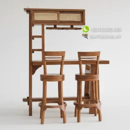 Meja Bar Minimalis Estetika Ruang Cafe Jakarta