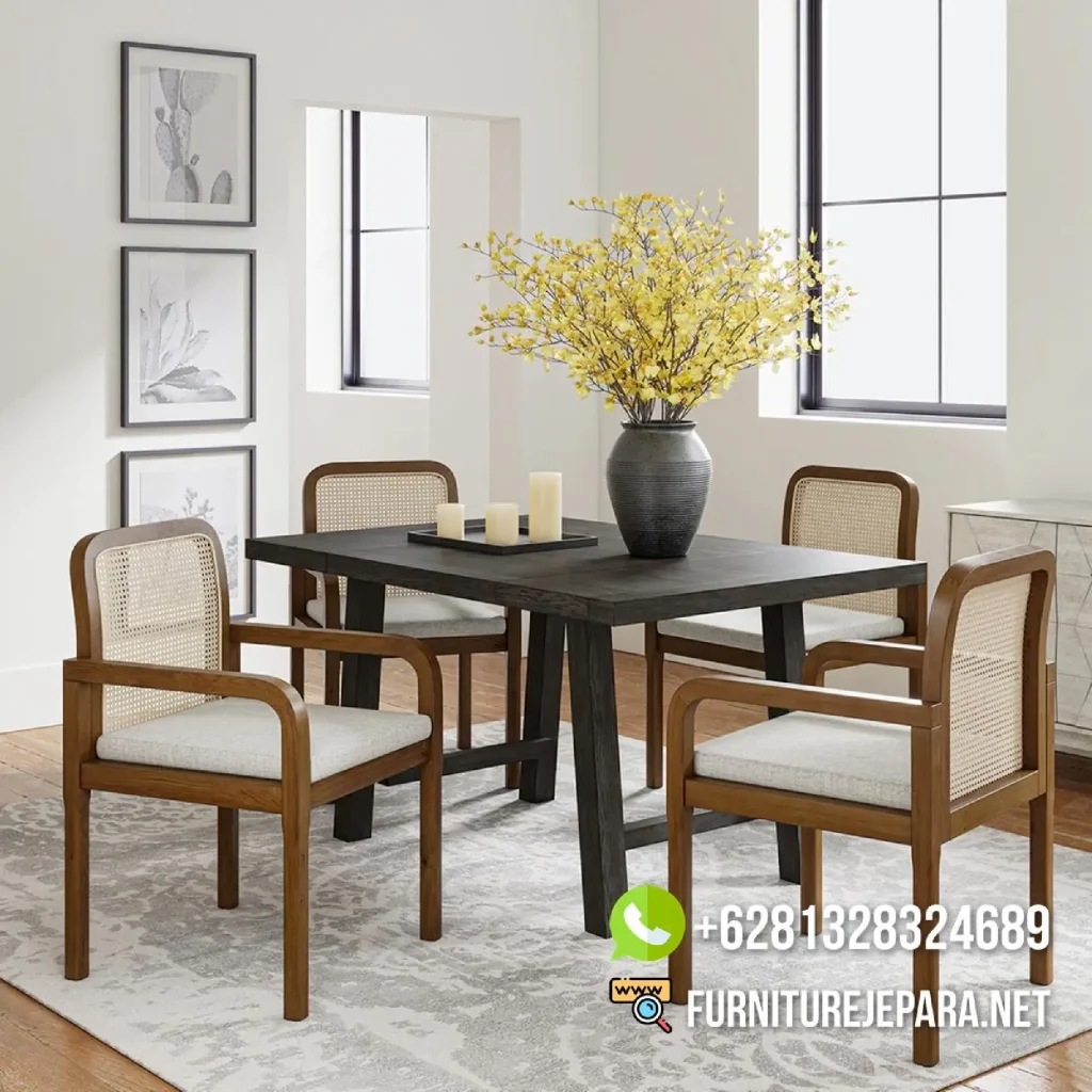 Meja Kursi Makan Sandaran Rotan Nordic Style, Bentuk Meja Makan Minimalis, Best Seller Meja Makan Minimalis, Gambar Meja Makan Minimalis, Harga Meja Makan Minimalis, Jual Meja Makan Minimalis, Kursi Cafe, Kursi Meja Makan Minimalis, Mebel Cafe, Meja Cafe Jati, Meja Cafe kayu, Meja Cafe kayu Jati, Meja Makan 6 Kursi, Meja Makan Kayu Jati, Meja Makan Minimalis, Meja Makan Minimalis Jepara, Model Meja Makan, Model Meja Makan Minimalis, Model Meja Makan Minimalis Mewah Jepara, Rekomendasi Meja Makan Minimalis
