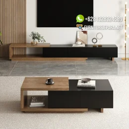 Jual Meja TV Kayu Jati Furniture Terbaru