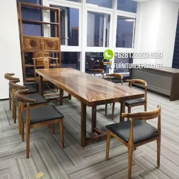 Meja Makan 8 Kursi Full Kayu Jepara