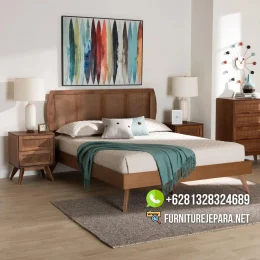 Sale Tempat Tidur Minimalis Headboard Rotan Alami