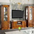 Set Lemari Hias Bufet TV Jati Klasik Jepara Terbaru