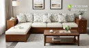 Sofa Sudut Kayu Jati Modern Minimalis